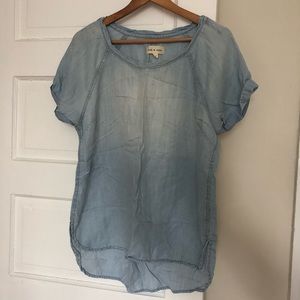 Cloth and Stone Chambray Top, Medium